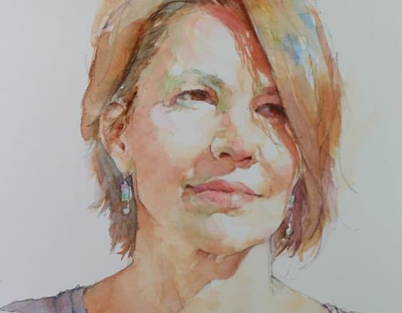 I will create your portrait in a watercolor illustration