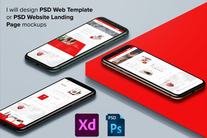 I will create your website user interface design in adobe xd, figma