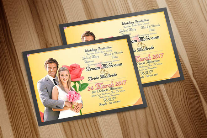 I will custom design your wedding invitation