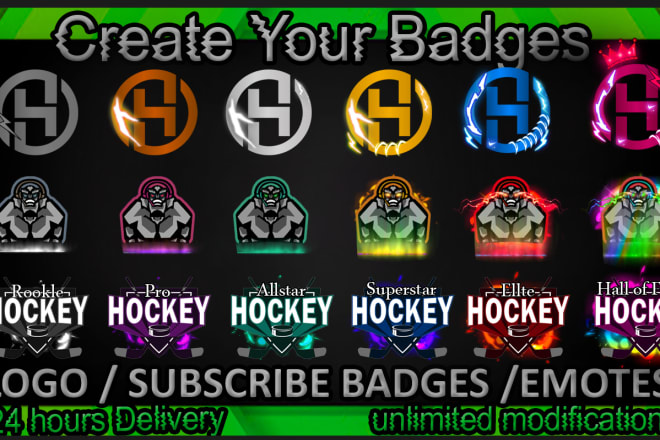 I will custom twitch sub badges and twitch emotes