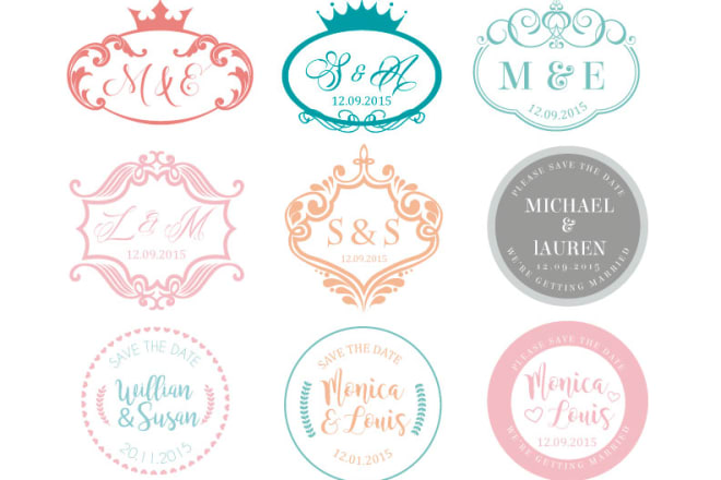 I will customize your wedding logo