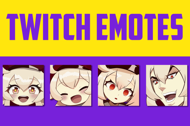 I will cute twitch emotions for streaming