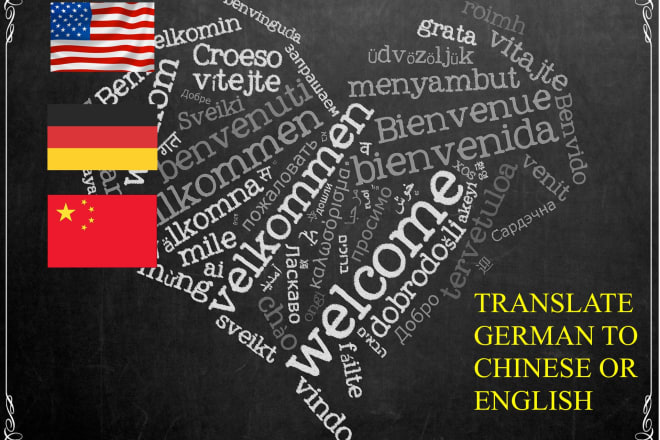 I will deliver a perfect german, english or chinese translation