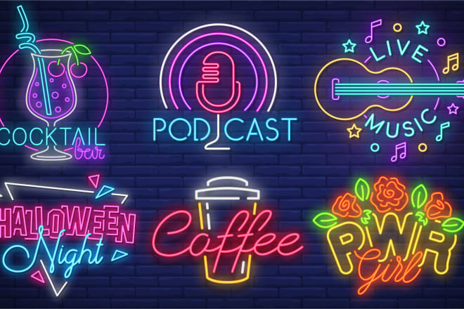 I will design 2 neon logo for you in just 12 hours