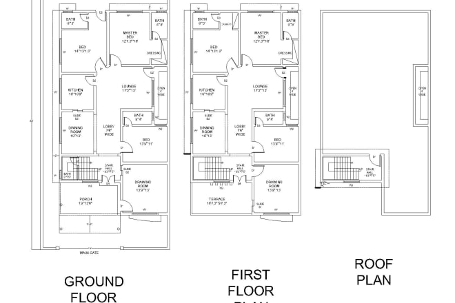 I will design 2d floor plans for residential plots