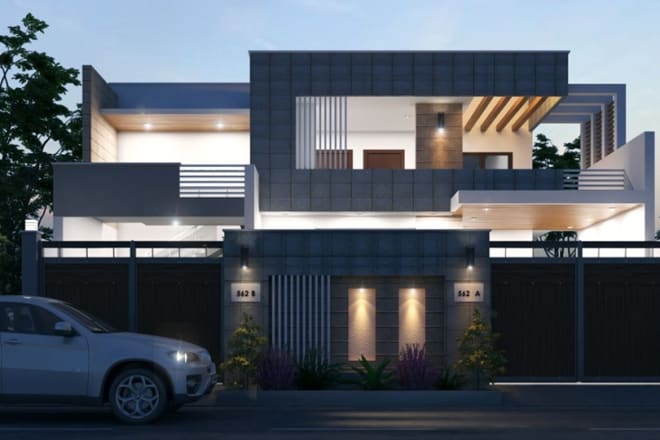 I will design 3d house exterior and interior render realistic image
