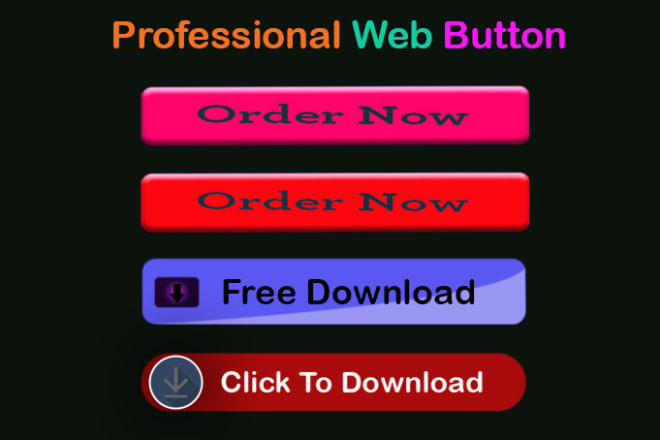 I will design 5 professional web buttons