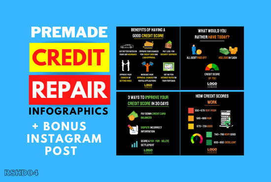 I will design 70 credit repair instagram posts