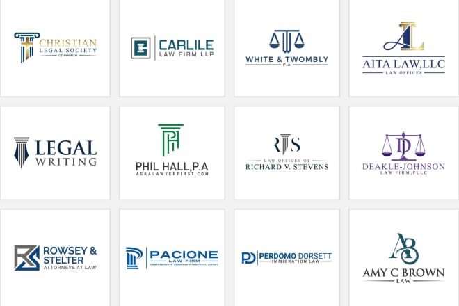 I will design a creative unique modern attorney and law firm logo