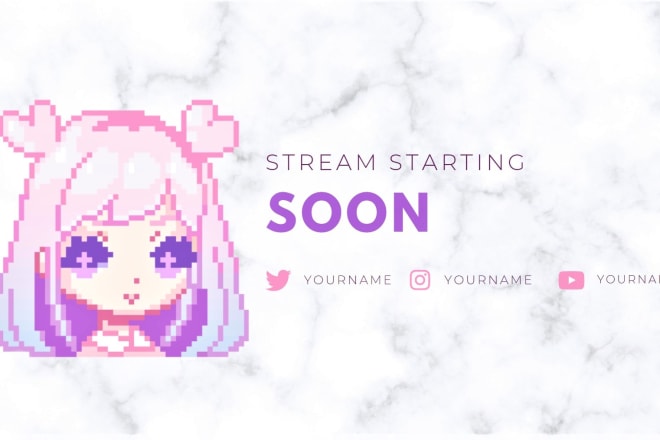 I will design a cute and aesthetic twitch streaming layout