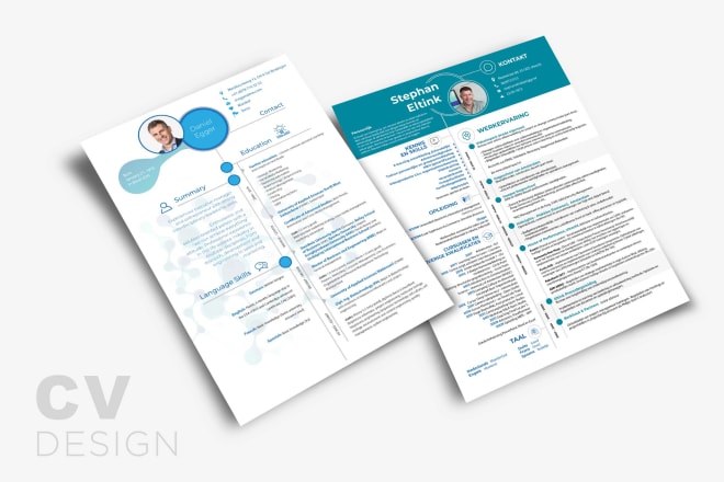 I will design a killer infographic resume CV design under 24h