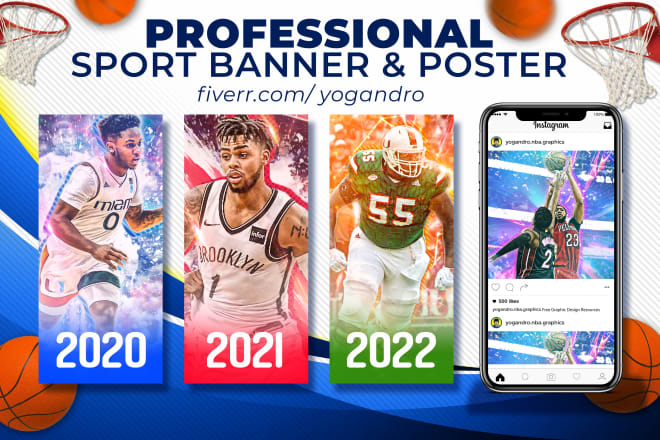 I will design a perfect cover graphic banner poster flyer sport