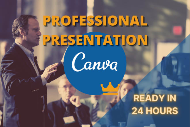 I will design a presentation with canva pro in 24 hours