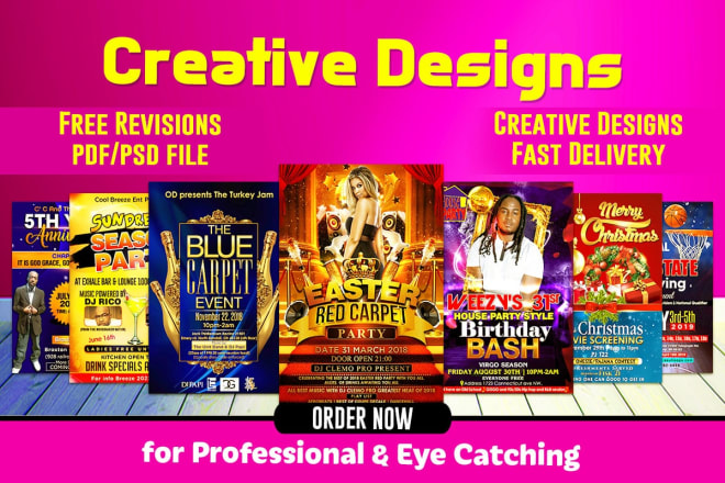 I will design a professional event flyer or poster