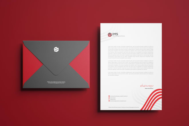I will design a professional letterhead with logo