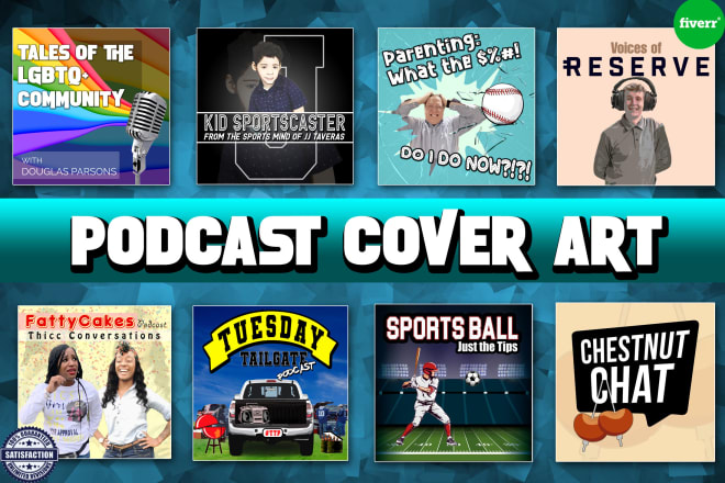 I will design a professional podcast cover art or cover logo