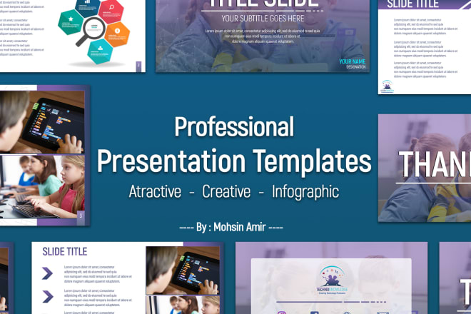 I will design a professional presentation PPT template