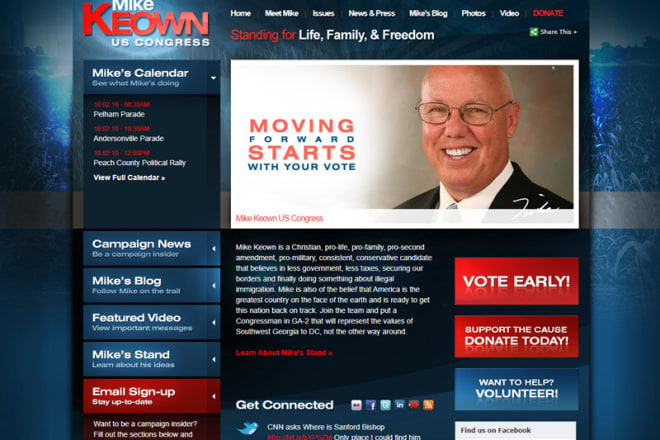 I will design a responsive political campaign website,politics,political ad,wordpress