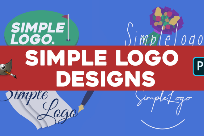 I will design a simple logo for you in photoshop or gimp
