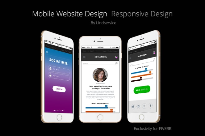 I will design a unique adaptive mobile website design