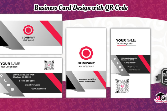 I will design a unique business card with qr code