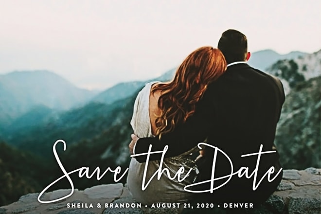 I will design an amazing save the date card for you