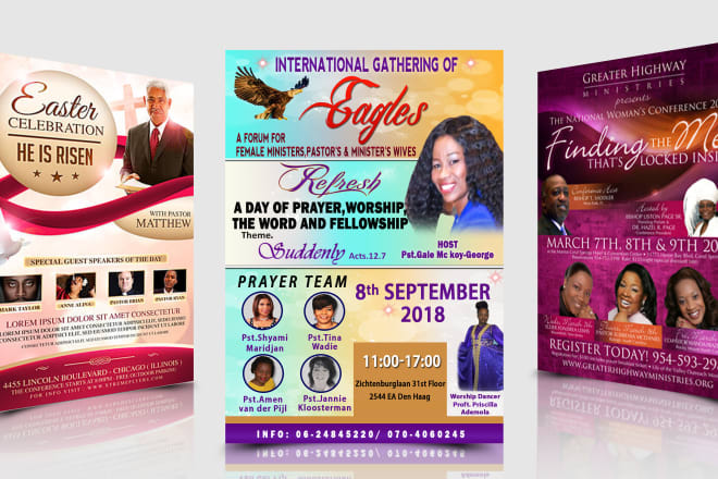 I will design an attractive church conference any event flyer