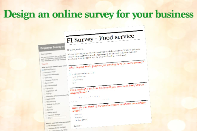 I will design an online survey