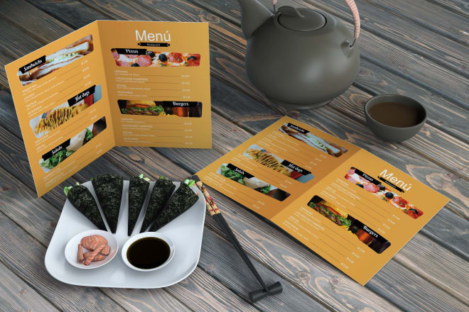 I will design and customize restaurant menu card