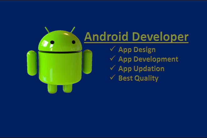 I will design and develop android apps in android studio