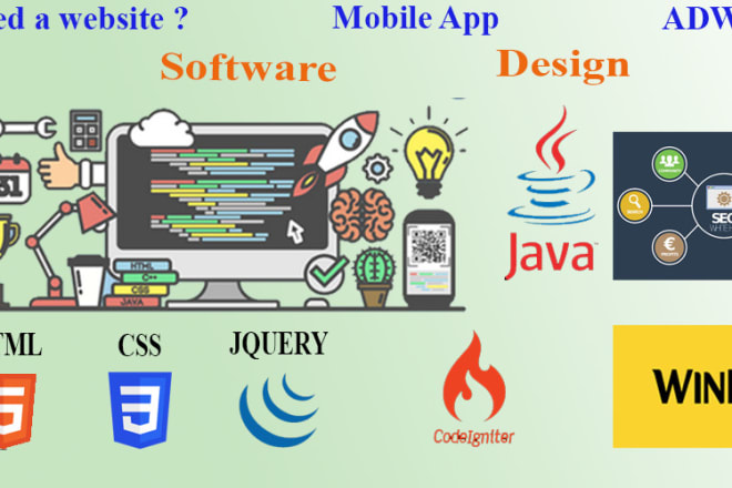 I will design and develop web or mobile applications or software