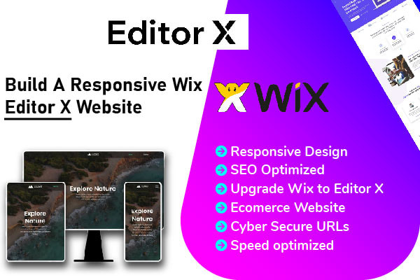 I will design and redesign a responsive wix editor x website