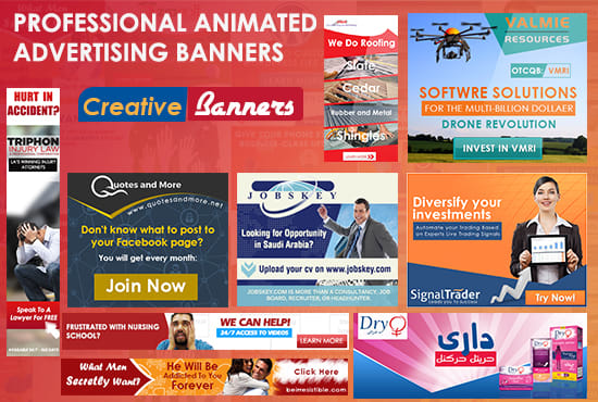 I will design animated banners ads for google adwords and websites