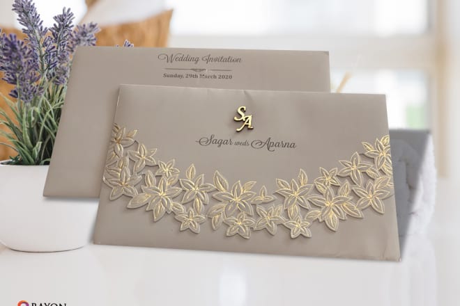 I will design attractive luxurious wedding cards