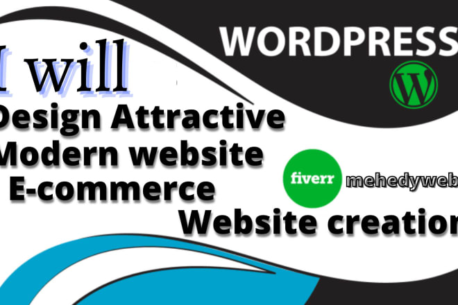 I will design attractive modern website, ecommerce website creation