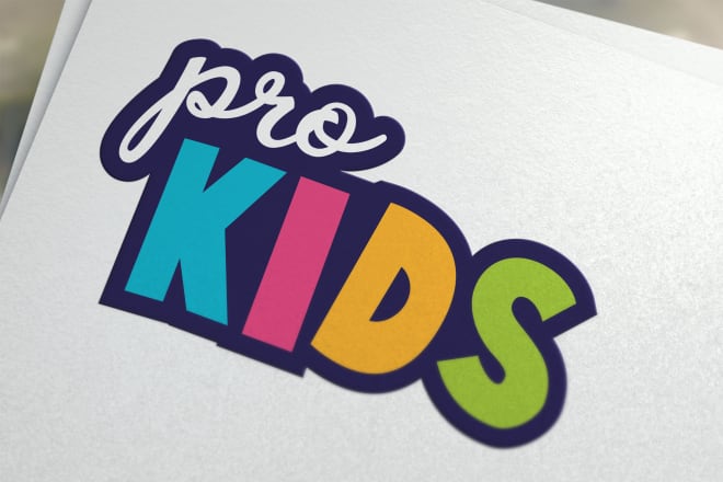 I will design baby, kids, children, products, toys store, fun, logo