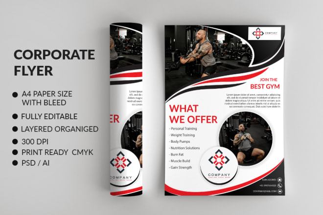 I will design best quality corporate flyer for your business