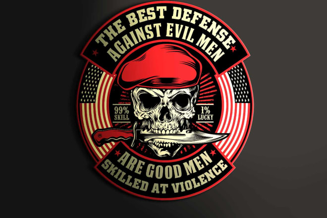 I will design best skull,tactical,military, army badge logo in 12 hours