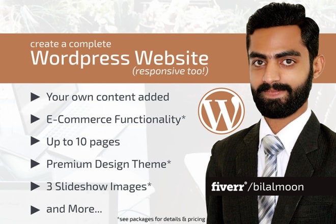 I will design business or ecommerce wordpress website online store