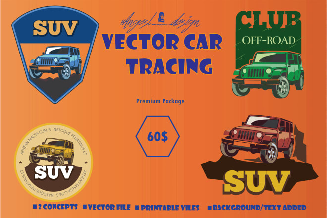 I will design car or any vehicle to vector or chibi cartoon style