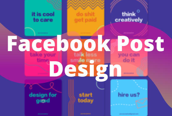 I will design catchy facebook posts in 24 hours