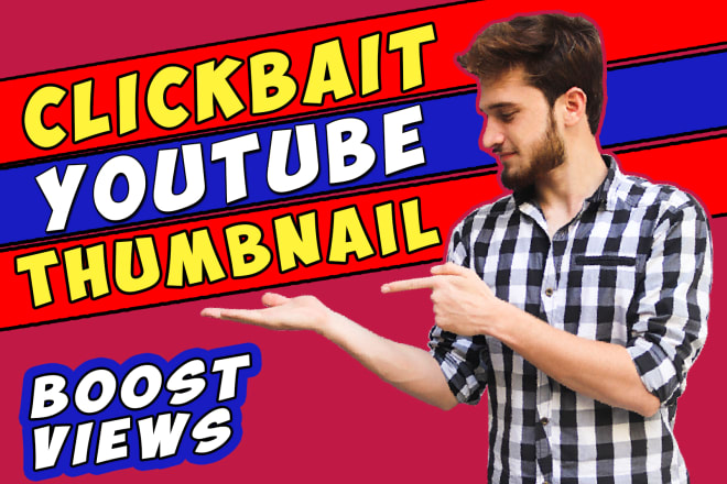 I will design catchy youtube thumbnail to get more views