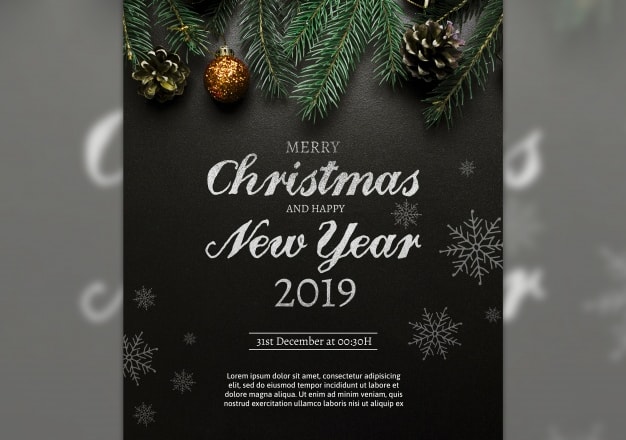 I will design christmas party or new year flyer, card design