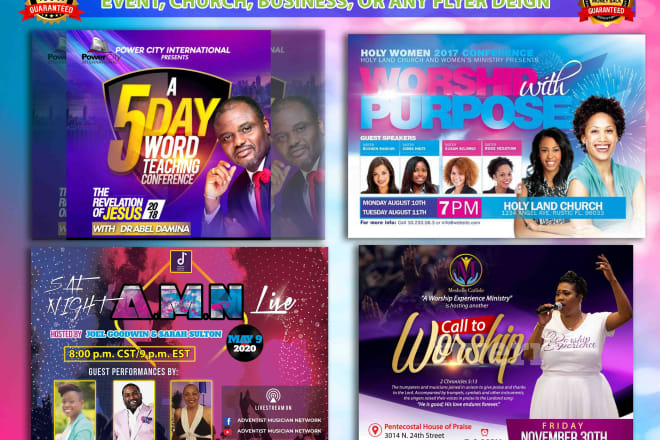I will design church flyer, event flyer or flyers for church