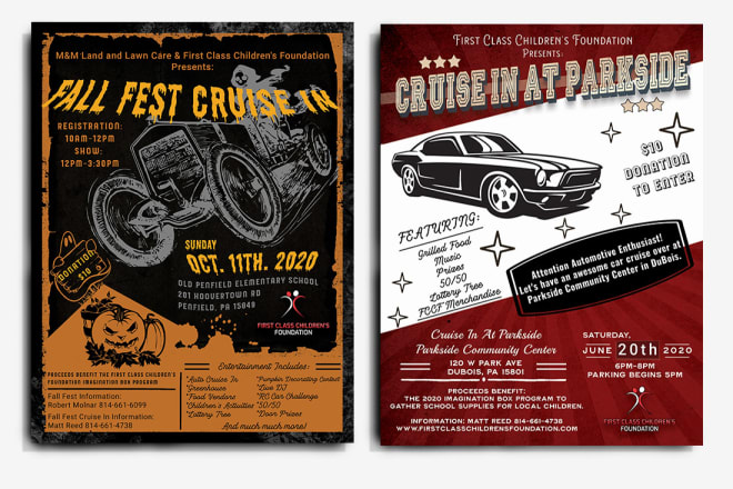 I will design classic retro vintage flyer or poster for events