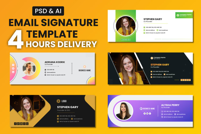 I will design clickable email outlook HTML and gmail signature template