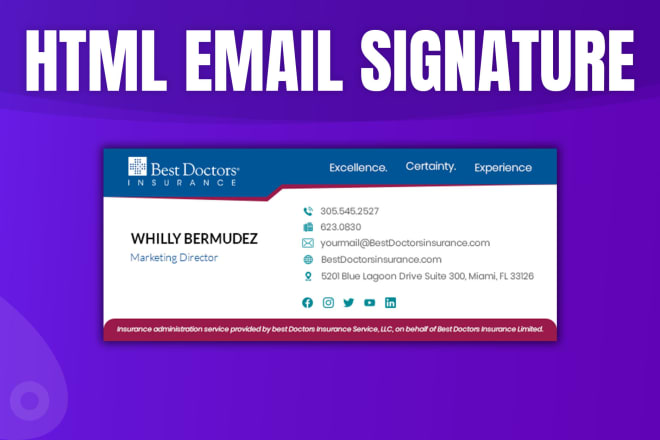 I will design clickable HTML email signature, gmail, outlook email signature