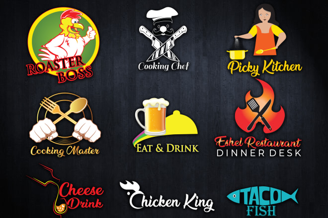 I will design cooking food bakery cakes kitchen and restaurant logo
