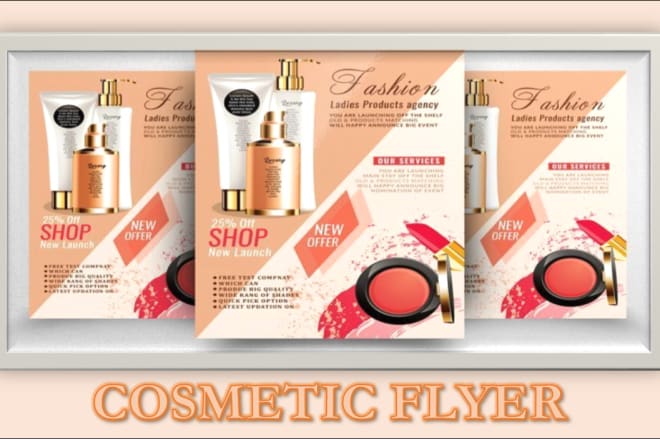 I will design cosmetic label and flyer, fashion, nail art, eyelashes, and brand logo