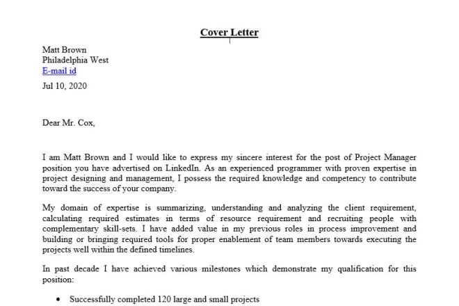 I will design cover letter and professional resume for your job